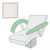 Hoesset voor armleuningen standaard, 2 stuks, wit