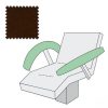 Hoesset voor armleuningen standaard, 2 stuks, zwart – Image 2