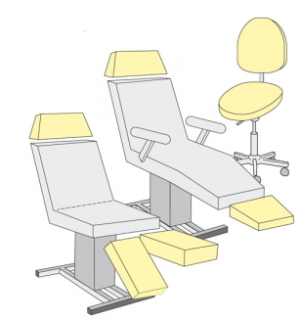 Hoes voor tabouret, hoofdsteun of beensteun, Mega  ø 50-60cm, zwart
