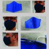 Mondmasker Design, 3-laags mond-neusbedekking katoen, blauw - ZOLANG DE VOORRAAD STREKT!