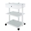 Rolmeubel Vocance Luxe glas met 3 schappen en 1 lade