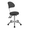 Alissas tabouret ronde avec dossier inclinable,dark grey – Image 2