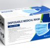 Disposable medisch mondmasker, 3-laags bacteriefilter met oorlussen, 5x 10 stuks