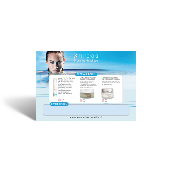 Xminerals Carte de conseils sur les produits A5