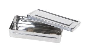 Desinfectiebak inox met deksel, 20 x 10 x 4cm