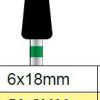 Fraise diamant gros, cône 6 x 18mm – Image 2