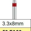 Fraise diamant fin, cylindre 3.3 x 8mm – Image 2