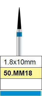 Diamantfrees medium, fissuur spits 1.8 x 10mm