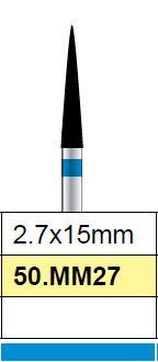 Diamantfrees medium, fissuur spits 2.7 x 15mm
