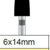 Fraise diamant très gros, poire 6 x 14mm – Image 2