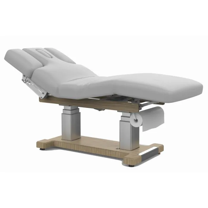 Massagebank Santori Square met wood finish, verwarming en wegdraaiende armdelen