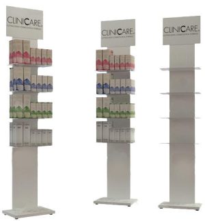 Floor display CLINICCARE avec lumière LED