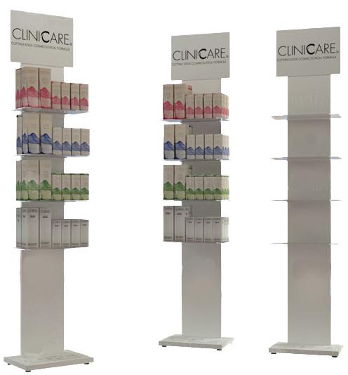 Floor display CLINICCARE avec lumière LED