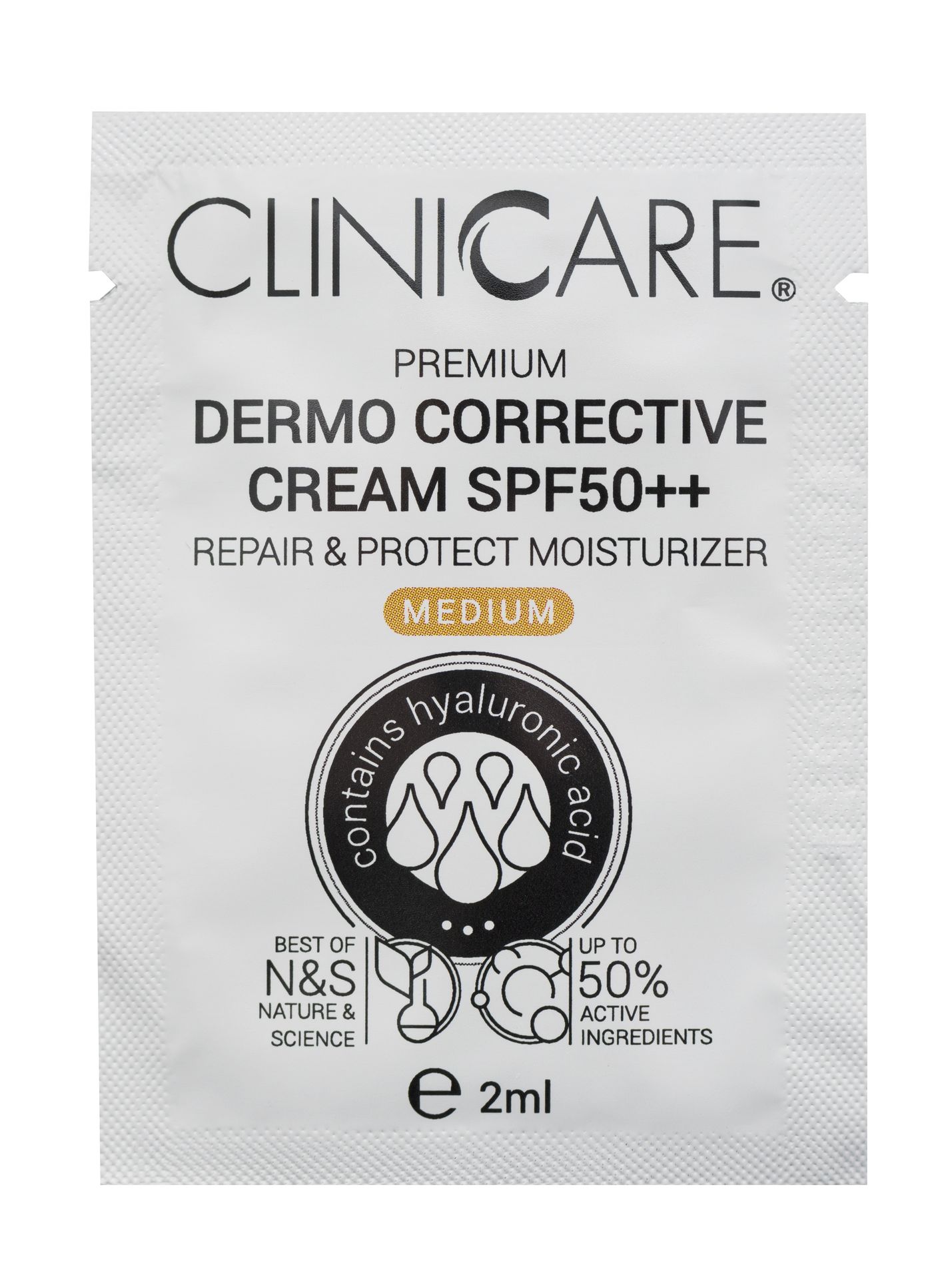 CLINICCARE Premium Dermo Corrective Cream (SPF50), 2ml sachet