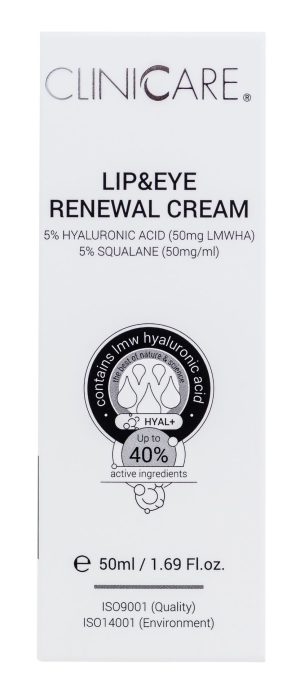 CLINICCARE Hyal+ Lip & Eye Renewal Cream, 50ml