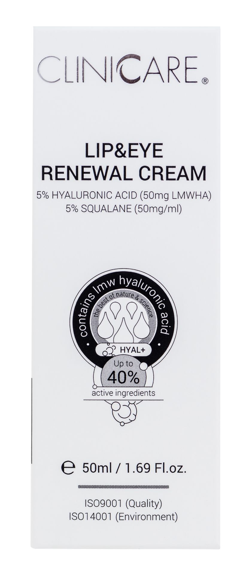 CLINICCARE Hyal+ Lip & Eye Renewal Cream, 50ml