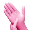 Nitril poedervrije handschoenen PF Pink 3,5gr MD - 100/box - M – Image 2