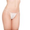Wegwerp tangaslips wit voor dames, 100 stuks