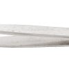 Stainless steel eyebrow tweezers slanted tip