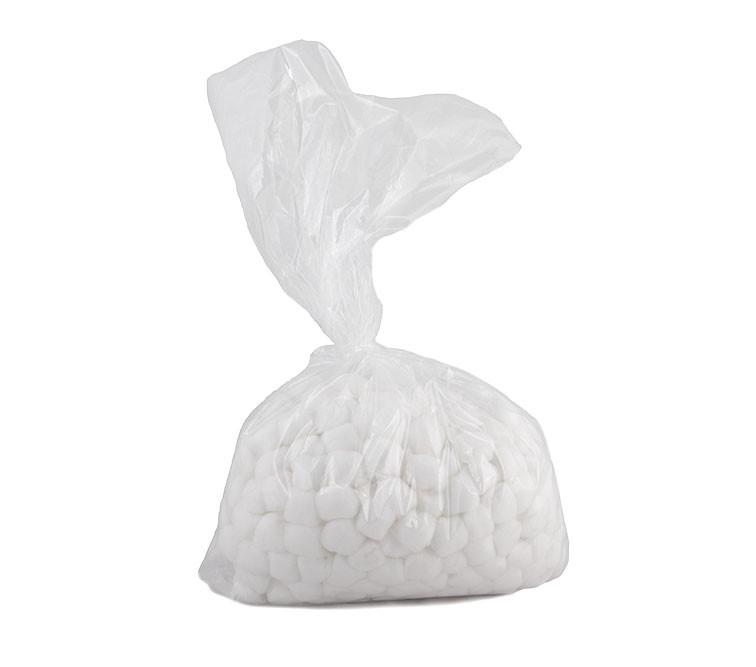 Tampons en coton hydrophile blanc, sac de 100 pièces