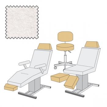 Hoes voor tabouret, hoofdsteun of beensteun, maxi ø 38-50cm, wit