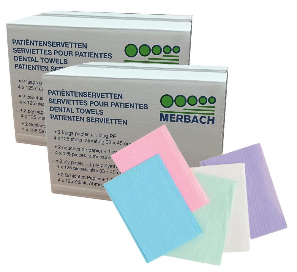 Beschermdoeken wit Merbach, 33 x 45cm, 500 stuks