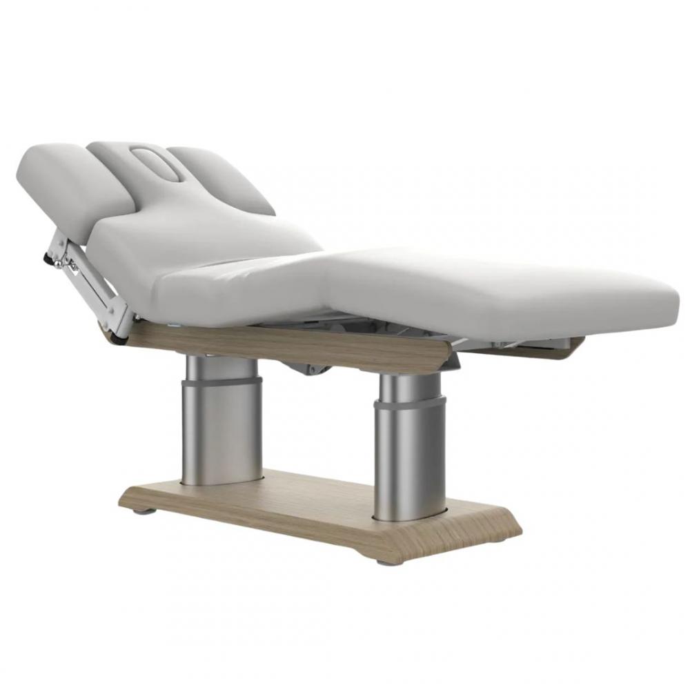 Massagebank Santori Oval met wood finish, verwarming en wegdraaiende armdelen