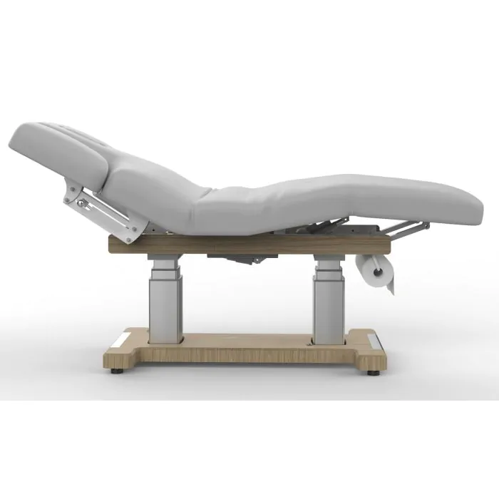 Massagebank Santori Square met wood finish, verwarming en wegdraaiende armdelen