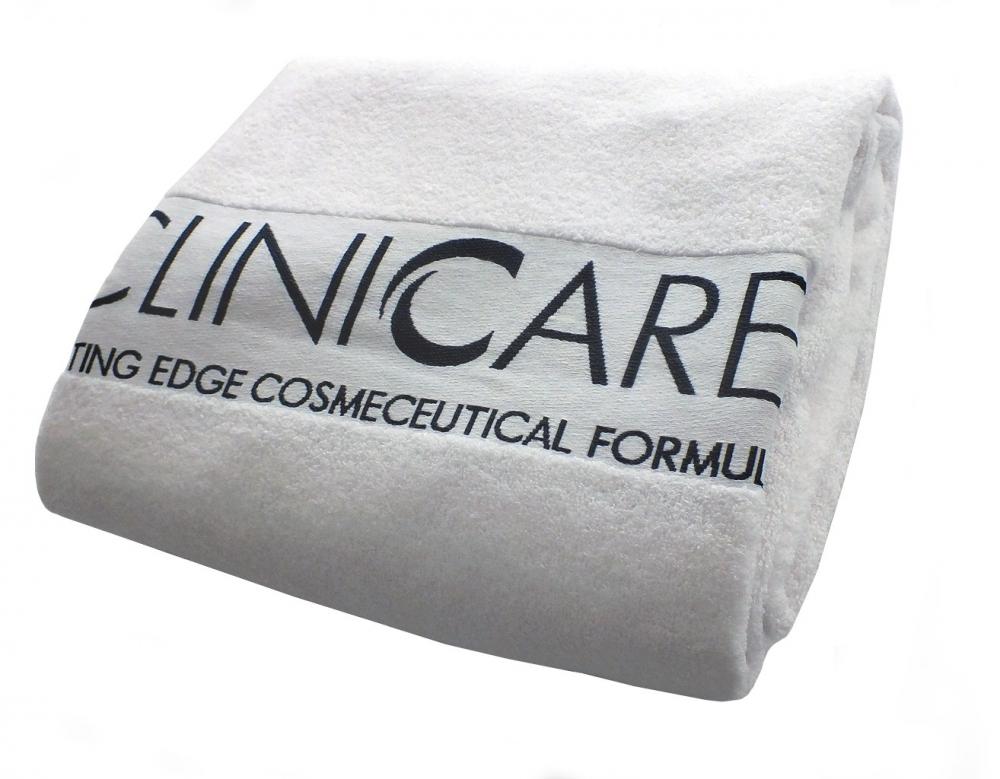 CLINICCARE Logo Towel 100 x 150cm, 500 g/m2 - Single Yarn - 100% cotton