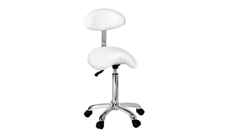 Tabouret Félines regular+ met rug wit
