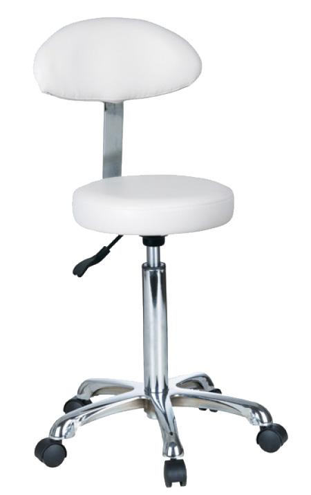 Tabouret Rosières + rond met rug wit