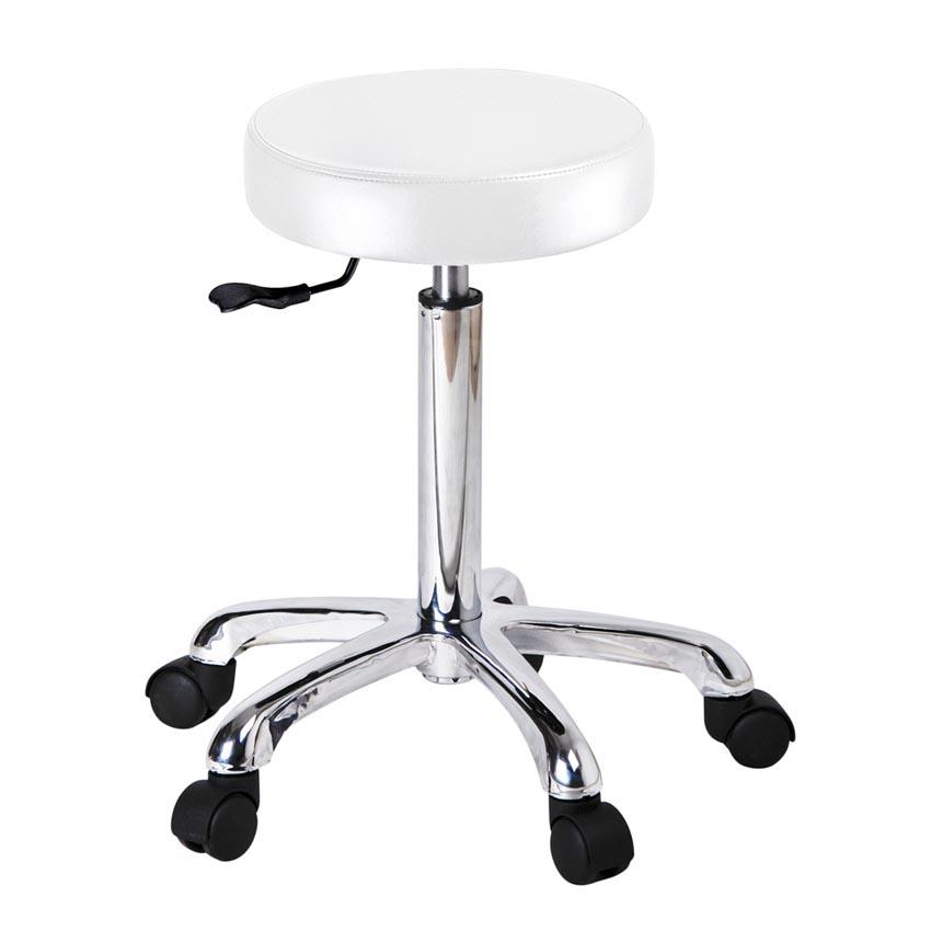 Tabouret Rosières rond zonder rug, wit