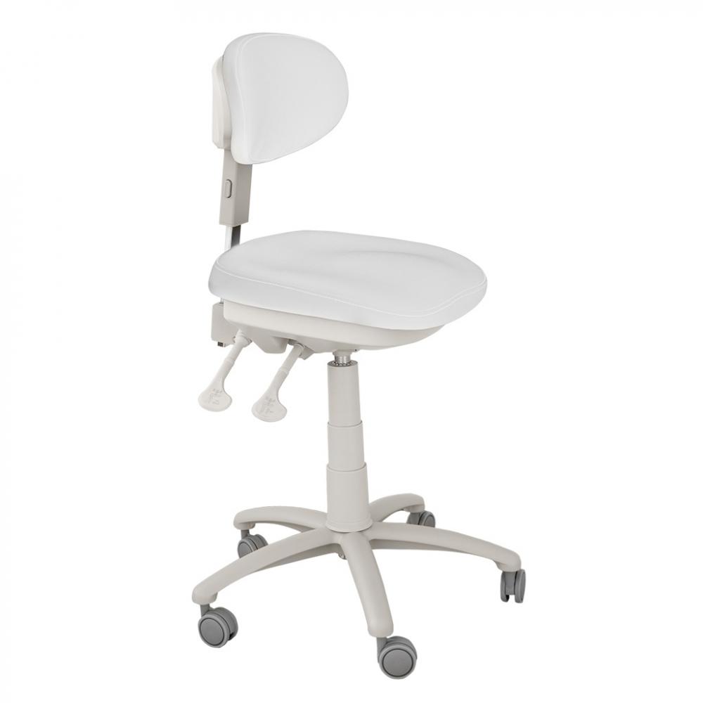 Tabouret Arras met rug, kantelbaar, wit