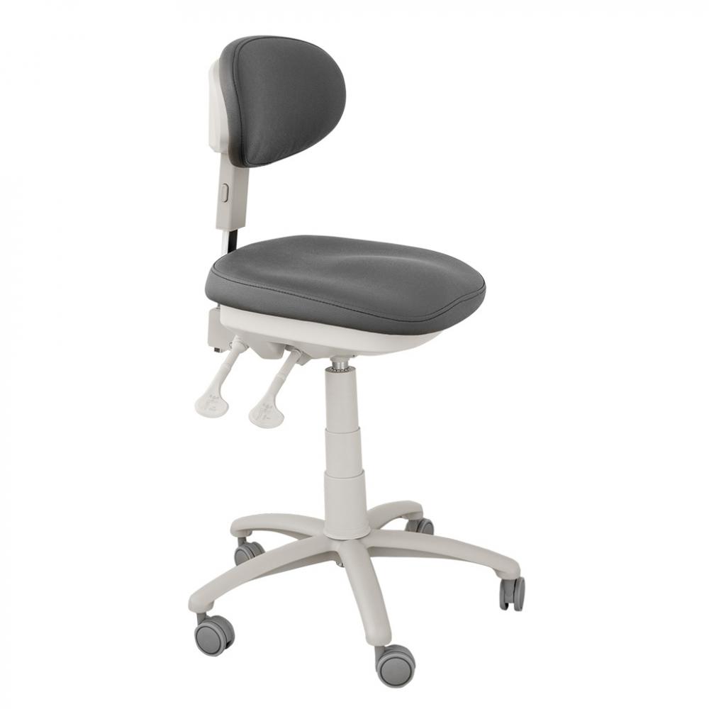 Tabouret Arras met rug, kantelbaar, grijs