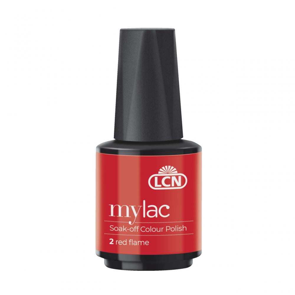 LCN Mylac Soak-Off Colour Polish "Red Flame", 10ml