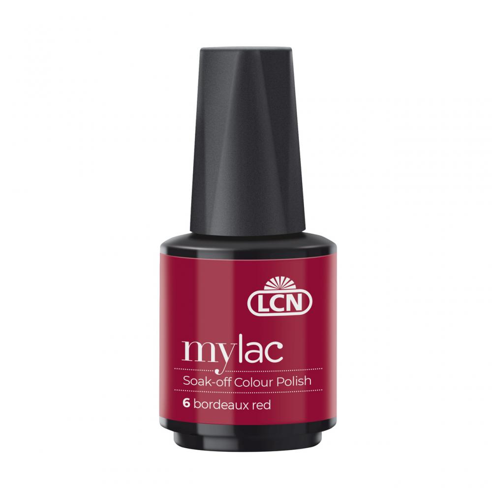 LCN Mylac Soak-Off Colour Polish "Bordeaux Red", 10ml