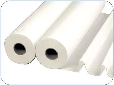 Onderzoektafelrol 50cm x 63m geplastificeerd, wit