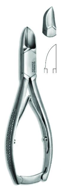 (NL) Nageltang recht met dubbele veer en slot, 13cm