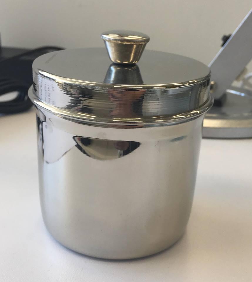 Desinfectiepot inox met deksel 75 x 75mm