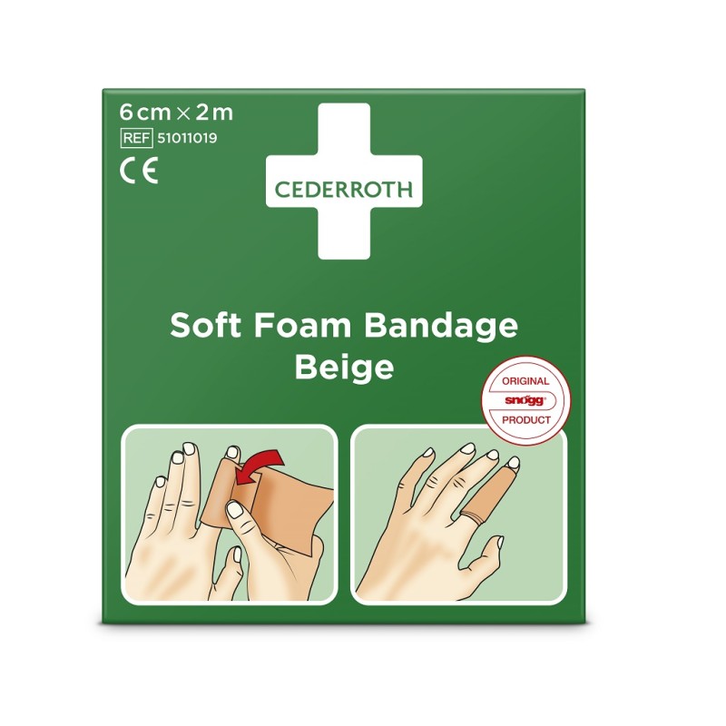 Cederroth Soft Foam Bandage Beige, 3 x 450cm