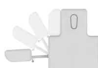 Massagebank Emilia 3.0, grijze matras, verwarming, wegdraaiende armdelen