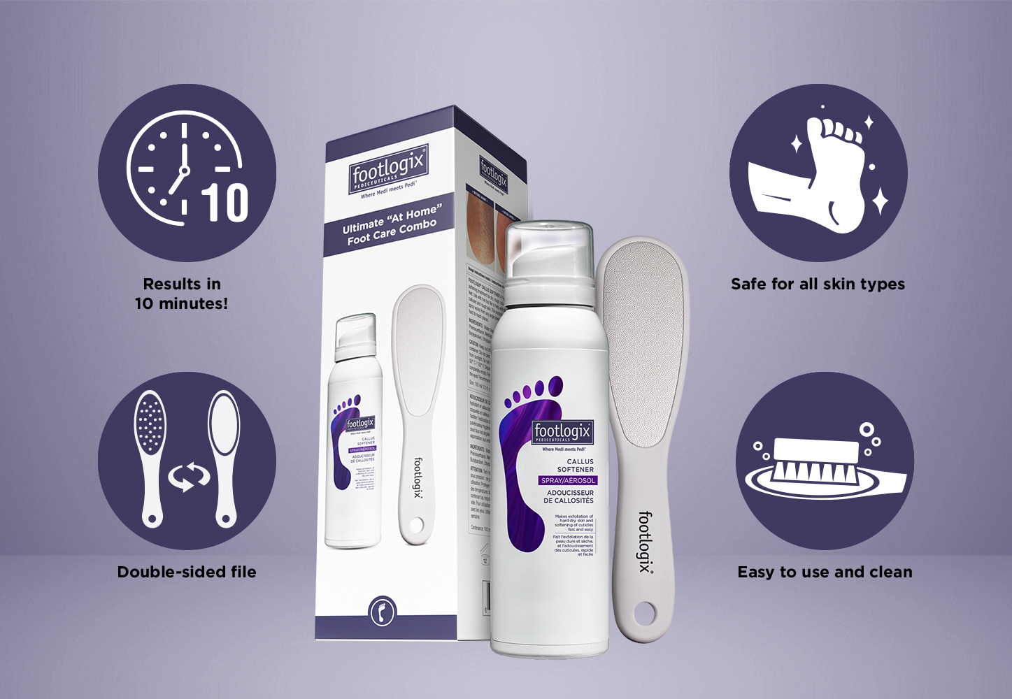 PROMO: At Home Callus Softener, 100ml & File - 7 + 2 GRATIS + FREE DISPLAY
