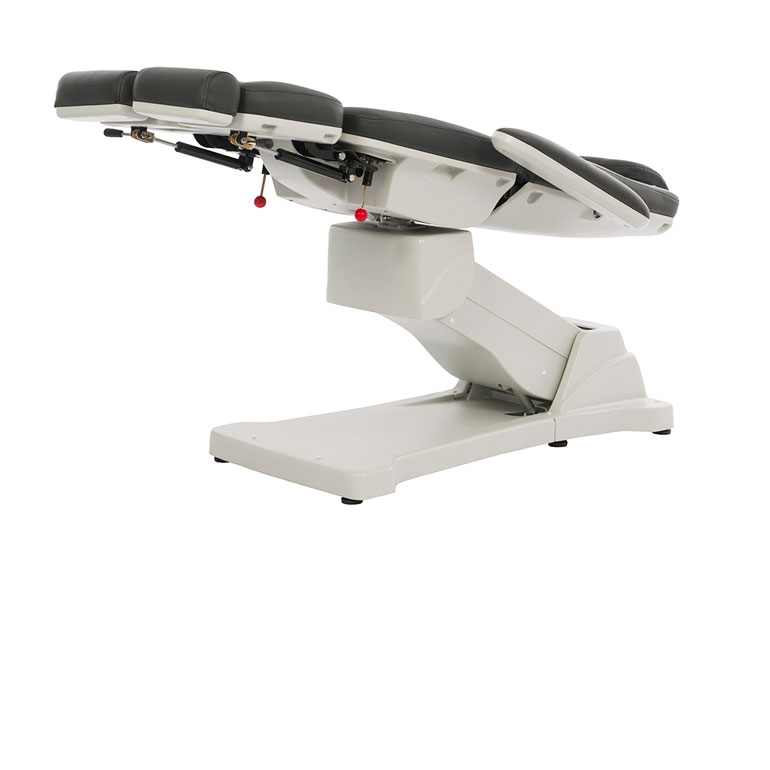 Pedicurestoel Streamline met 3 motoren en 2 gasveren, grijze bekleding