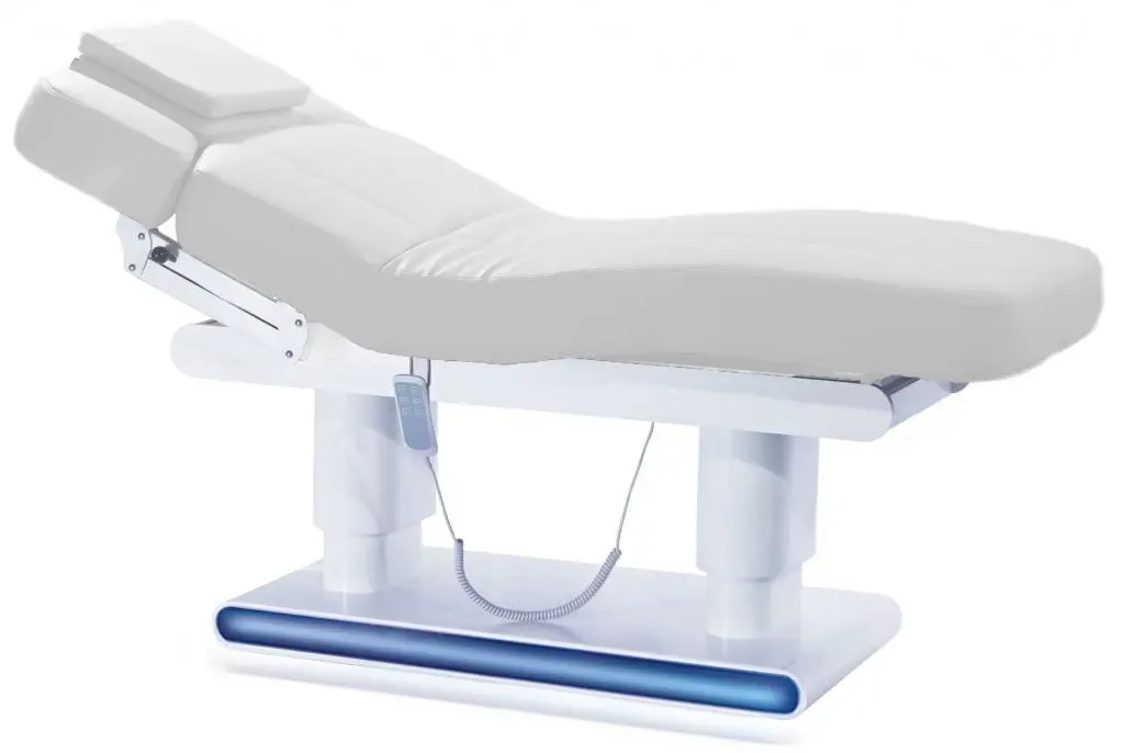 Table de massage Emilia 3.0, matelas gris, chauffage, accoudoirs pivotants