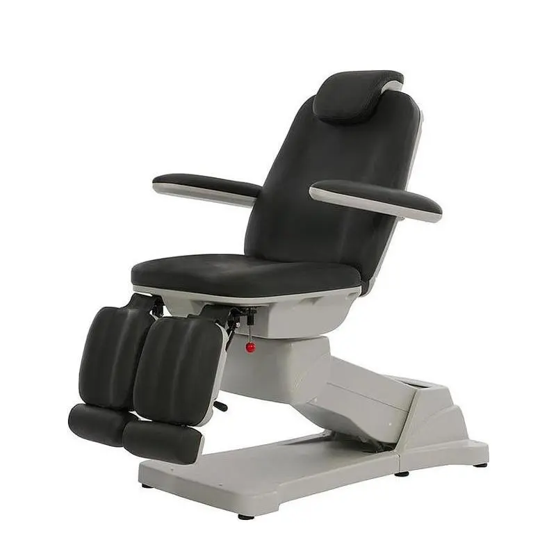 Pedicurestoel Streamline met 3 motoren en 2 gasveren, grijze bekleding