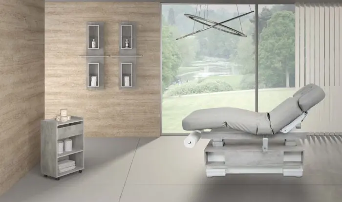 Table de massage Quadra avec matelas soft, accoudoirs 4 moteurs
