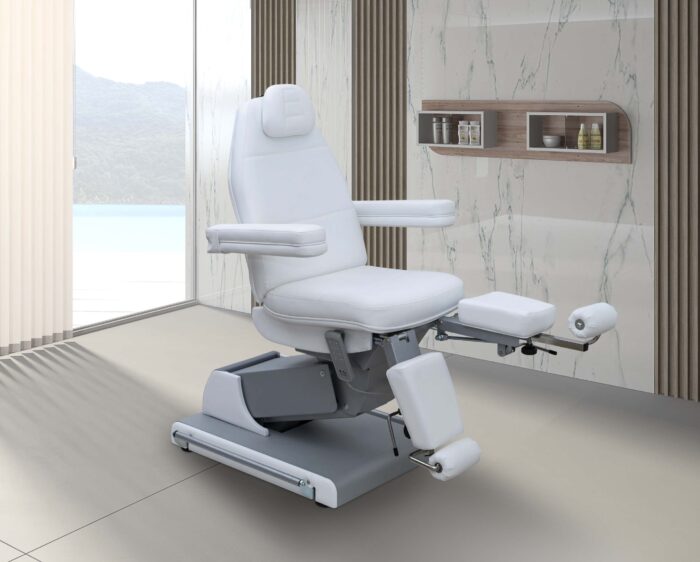 Pedicurestoel London met 3 motoren, met wireless voetbediening