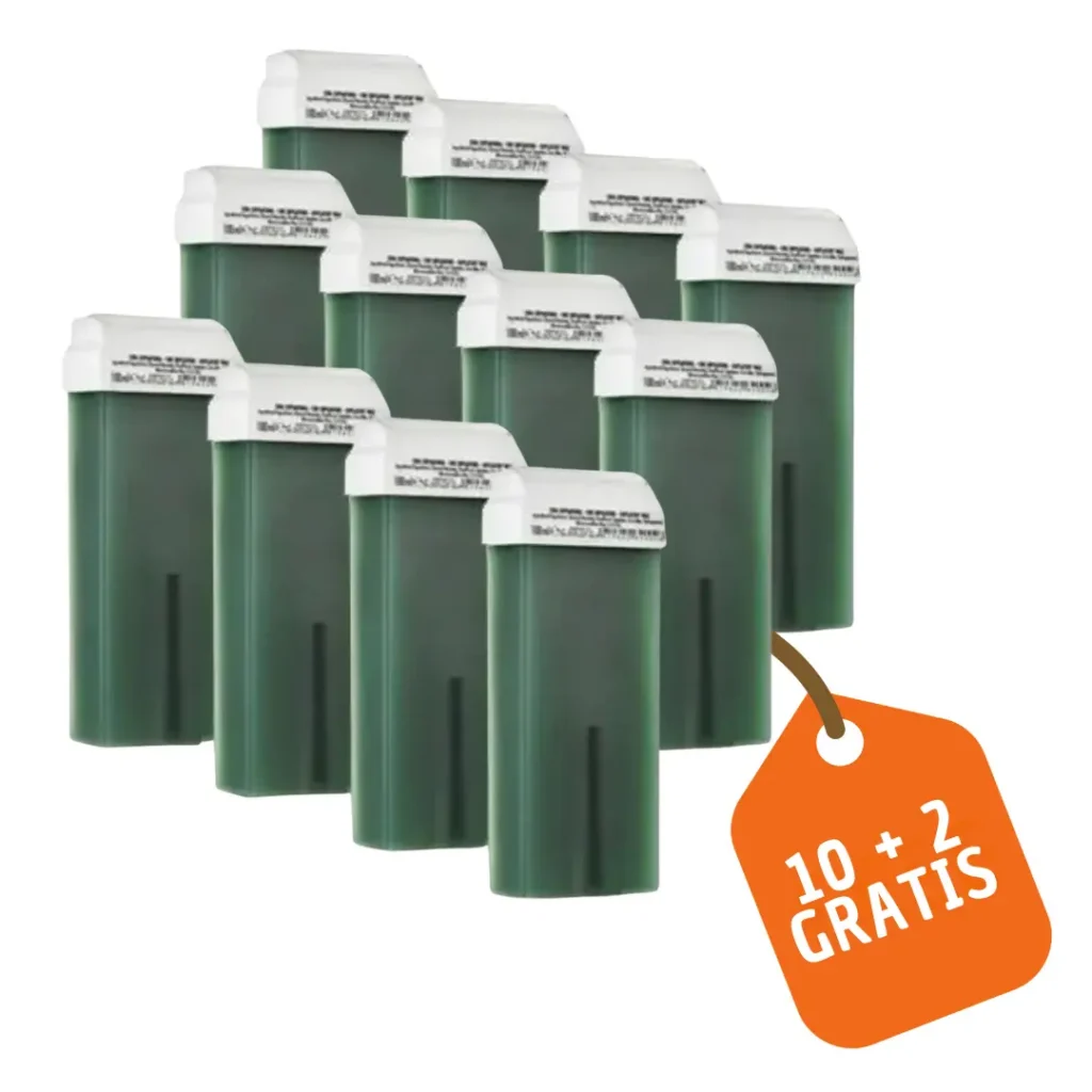 Depiluxe cartouche de cire vert (chlorophyl), 100ml, 10+2 gratuit