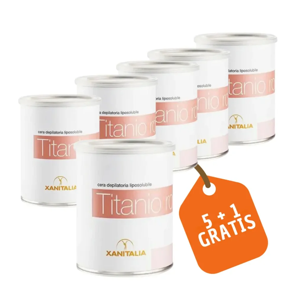 Depiluxe cire en bo&icirc;te de 800ml, rose (titanium), 5+1 gratuit