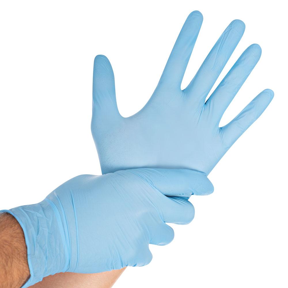 Safe Light nitril poedervrije handschoenen, 100 stuks, blauw